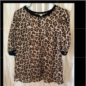 Target cheetah blouse